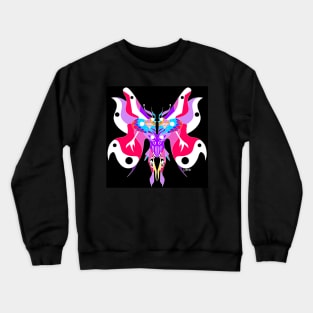 mothman the kaiju in mexican ecopop patterns art Crewneck Sweatshirt